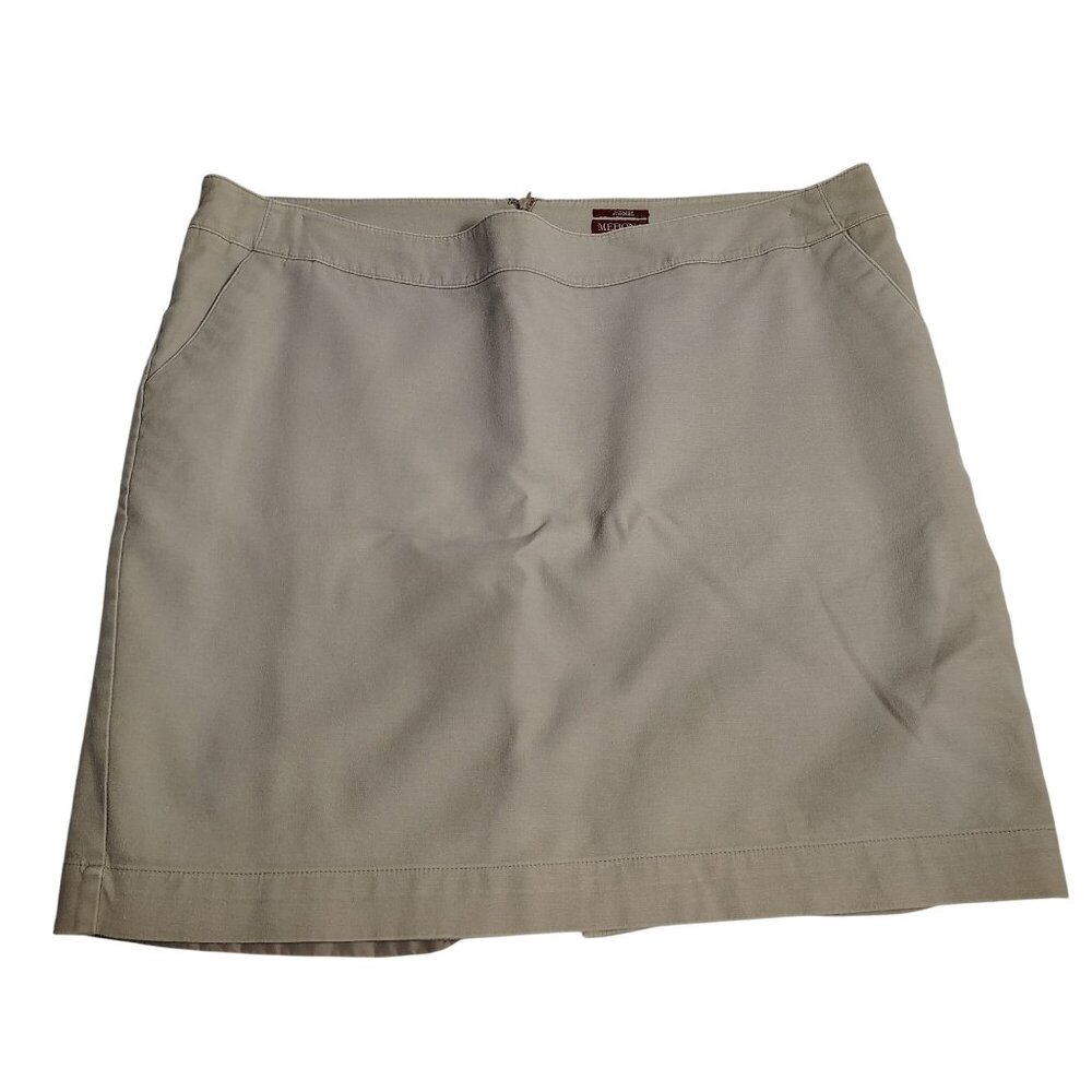 Merona Womens 18 Stretch Khaki Cotton Polyester Lined Skirt